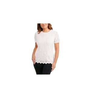 Teddi Rose Ladies' Lace Top, White, Size- L